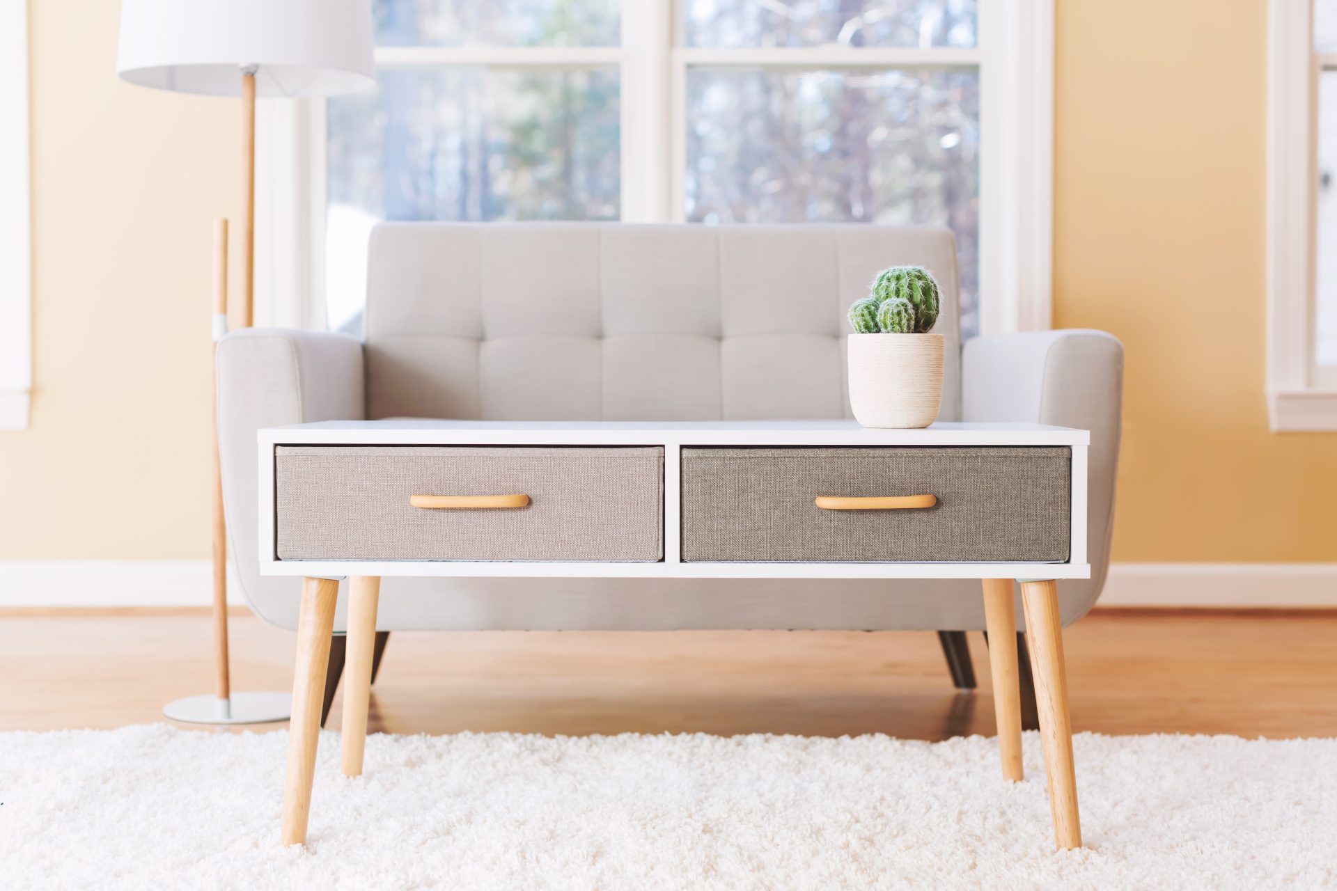 From Bland to Beautiful: How to Use Flooring to Create a Stunning Interior Graphicstock Large Luxury Interior Home With Gray Midcentury Loveseat Rt5xs6kzd Scaled